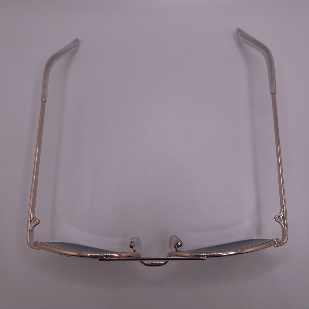 Mirrored Gold Aviators with Rhinestone - Picture 6 of 7
